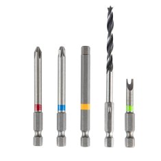 slomart Komplet Energy+ v aluminijastem kovčku: 2x18V/2,0Ah vrtalnik/vijačnik, 10 mm, snemljiv ročaj + 109 kosov dodatne opreme