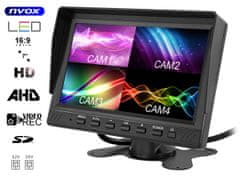 slomart Avtomobilski monitor lcd 7-palčni ahd 4pin s funkcijo snemalnika 12v 24v
