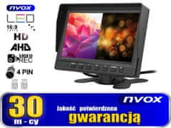 slomart Avtomobilski monitor lcd 7-palčni ahd 4pin z 12v 24v snemalno funkcijo in 2 ahd kamerama