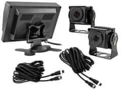 slomart Avtomobilski monitor lcd 7-palčni ahd 4pin z 12v 24v snemalno funkcijo in 2 ahd kamerama