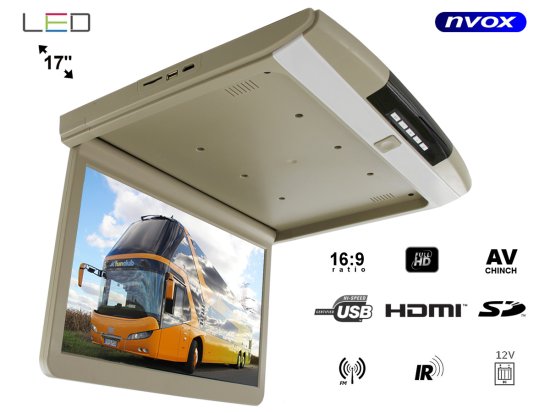 slomart Stropni LED monitor 17cali hdmi usb sd ir fm full hd