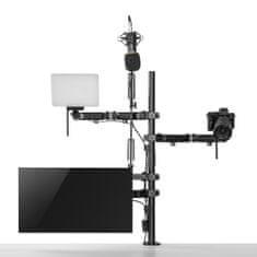 slomart NanoRS Vse-v-enem držalo za studijski mikrofon in osvetljevalec monitorja, YouTube, 17"-32", največ 9 kg, RS164