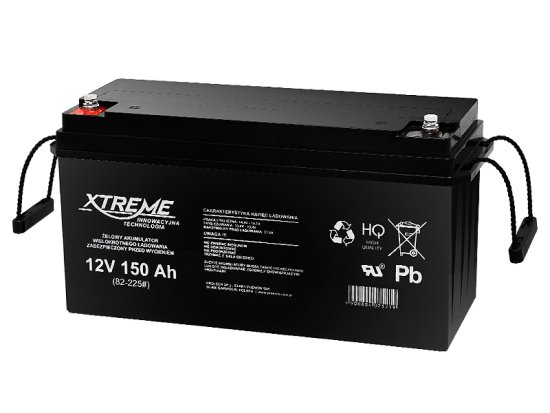 slomart 82-225# 12v/150ah xtreme gel baterija W485mmxH 245mmxD 170mm
