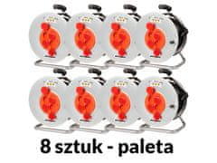 slomart 98-097# Podaljševalni kabel pr-61 s 4 vtičnicami z ozemljitvijo 50 m kovinski boben 3x2,5 mm 8-pack