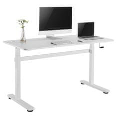 slomart Ergo Office ročno višinsko nastavljiva pisalna miza, največ 40 kg, največja višina 117 cm, z mizo za sedenje/stojenje, ER-401 W