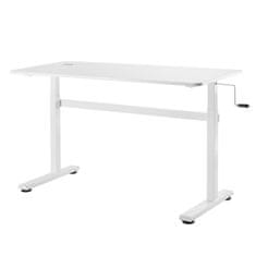 slomart Ergo Office ročno višinsko nastavljiva pisalna miza, največ 40 kg, največja višina 117 cm, z mizo za sedenje/stojenje, ER-401 W