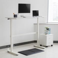 slomart Ergo Office ročno višinsko nastavljiva pisalna miza, največ 40 kg, največja višina 117 cm, z mizo za sedenje/stojenje, ER-401 W