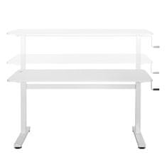 slomart Ergo Office ročno višinsko nastavljiva pisalna miza, največ 40 kg, največja višina 117 cm, z mizo za sedenje/stojenje, ER-401 W