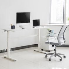 slomart Ergo Office ročno višinsko nastavljiva pisalna miza, največ 40 kg, največja višina 117 cm, z mizo za sedenje/stojenje, ER-401 W