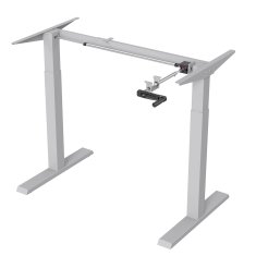 slomart Pisalna miza Ergo Office, ročna nastavitev višine, največ 70 kg, največja višina 123 cm, brez mizne plošče, bela, ER-402 W