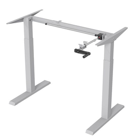 slomart Pisalna miza Ergo Office, ročna nastavitev višine, največ 70 kg, največja višina 123 cm, brez mizne plošče, bela, ER-402 W