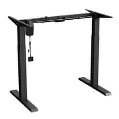 slomart Ergo Office električna pisalna miza z nastavljivo višino, max. višina 123 cm, max. - 70 kg, brez mizne plošče, črna, ER-403B