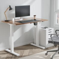 slomart Ergo Office električna pisalna miza z nastavljivo višino, maks. višina 123 cm, max - 70 kg, brez mizne plošče, bela, ER-403W