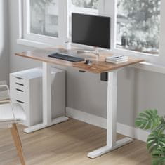 slomart Ergo Office električna pisalna miza z nastavljivo višino, maks. višina 123 cm, max - 70 kg, brez mizne plošče, bela, ER-403W