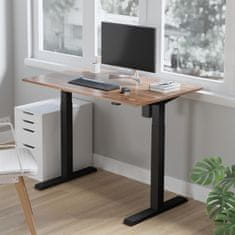 slomart Ergo Office električna pisalna miza z nastavljivo višino, max. višina 123 cm, max. - 70 kg, brez mizne plošče, črna, ER-403B