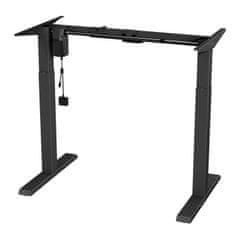 slomart Ergo Office električna pisalna miza z nastavljivo višino, max. višina 123 cm, max. - 70 kg, brez mizne plošče, črna, ER-403B