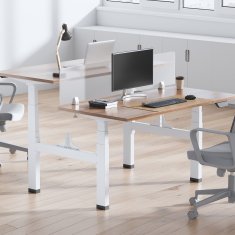 slomart Električna miza z dvojno nastavljivo višino Ergo Office, max višina 128 cm, max 125 kg x2, brez mizne plošče za stoječe in sedeče delo (2 dela)