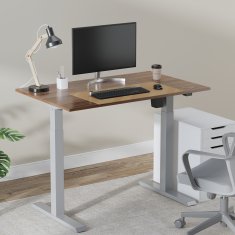 slomart Ergo Office električna pisalna miza z nastavljivo višino, maks. višina 123 cm, max - 70 kg, brez mizne plošče, siva, ER-403G