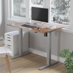 slomart Ergo Office električna pisalna miza z nastavljivo višino, maks. višina 123 cm, max - 70 kg, brez mizne plošče, siva, ER-403G