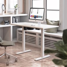 slomart Ergo Office električna pisalna miza z nastavljivo višino, siva, maks. višina 123 cm, 80 kg - brez vrha, za stoječe in sedeče delo, ER-433