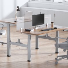 slomart Električna miza z dvojno nastavljivo višino Ergo Office, max višina 128 cm, max 125 kg x2, brez mizne plošče za stoječe in sedeče delo (2 dela)
