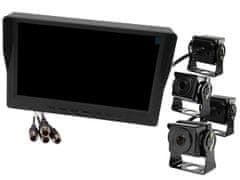 slomart Avtomobilski monitor lcd 9-palčni ahd 4pin z 12v 24v snemalno funkcijo in 4 ahd kamerami