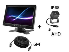 slomart Avtomobilski monitor lcd 7 palcev 12/24v kabel 5m in kamera za vzvratno vožnjo 4pin set ahd