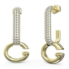 Guess Oh My G modni pozlačeni viseči uhani JUBE04520JWYGT/U