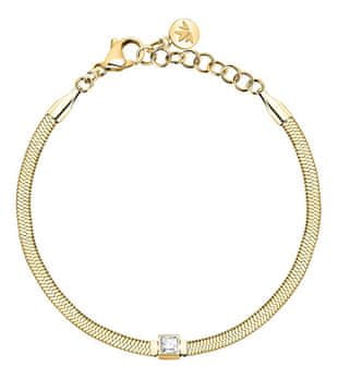 Morellato Pozlačena zapestnica s prozornim kristalom Hadek Gioia SAVY36