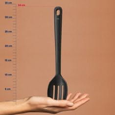 Kela servirna žlica KL-12633 Apart z utori, plastika, črna