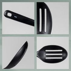 Kela servirna žlica KL-12633 Apart z utori, plastika, črna