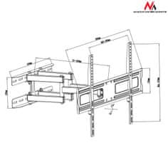 Maclean Maclean držalo za TV ali monitor, univerzalno, max VESA 600x400, 37-70", 30 kg, črno, MC-762