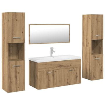 Vidaxl 5 kosov kopalniškega pohištva Artisan Oak Engineered Wood