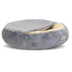 slomart Shaggy Fluffy Ležišče s krošnjo svetlo sive barve s premerom 50 cm