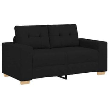 Vidaxl Dvosed črne barve 160x77x82 cm blago