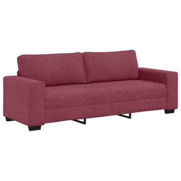 Vidaxl Trosed vinsko rdeč 220x77x82 cm blago
