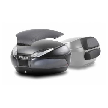 SHAD Moto kovček SH48 TEMNO SIVA + KARBONSKA PREVLEKA + NASLON