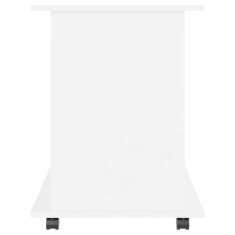 Vidaxl Omarica na kolesih bela 60x45x60 cm iverna plošča