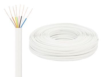 Blow 4121# Ploščati telefonski kabel kp-8/100m bele barve