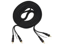 Blow 4457# Priključek 2xrca 6mm 10m zlati + nadzor