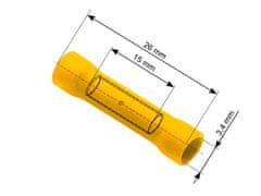 Blow 43-027# Izoliran priključek 4,3/26 mm rumene barve