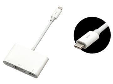Blow 76-102# USB adapter usb-c 3.1 vtič - vtičnica vga + vtičnica micro usb 10cm