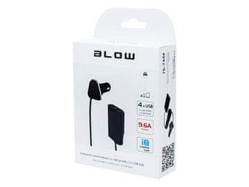 Blow 75-744# Vtičnica polnilnika za avto usbx4 9.6a`