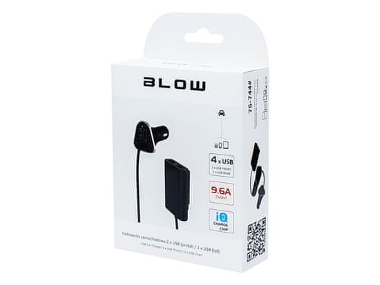 Blow 75-744# Vtičnica polnilnika za avto usbx4 9.6a`