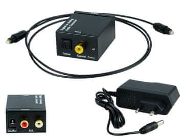 Blow 91-200# Optični toslink dac pretvornik v 2xrca pretvornik z napajalnikom