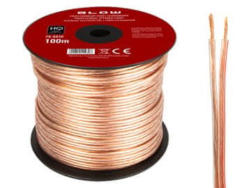 Blow 73-327# Kabel za zvočnike 2x4,00 mm prozoren