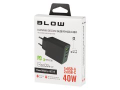 Blow 76-011# vtičnica omrežnega polnilnika-sb-cx2+usb pd40w