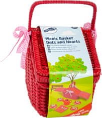 Legler majhna noga Košara za piknik Dots and Hearts