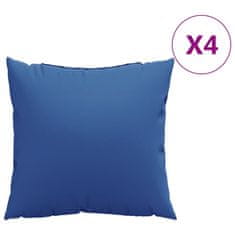 Vidaxl Blazine za kavč 4 kosi kraljevsko modre 60x60 cm blago