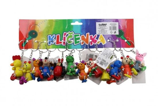 Wiky Obesek za ključe lesena žival les/kovina 10cm